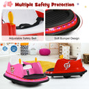 360° Spinning Red Bumper Car for Kids with Remote Control - 12V Ride-On Vehicle