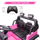 24V Pink Electric Car for Kids with Remote Control - 2 Seater, Dual 120W Power