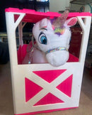 Large Ride-On UNICORN with Coordinating Barn - Perfect for Kids' Celebrations!
