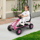 Babyjoy Red Kids Pedal Go Kart with Adjustable Seat and Handbrake
