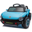 12V Volkswagen Beetle Electric Ride-On Car for Kids - Blue, Speeds Up to 2.5MPH