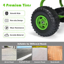 Green 4-Wheel Kids Pedal Go Kart with Adjustable Seat and Handbrake