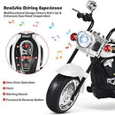 Electric Chopper Motorbike for Kids, White 6V Ride-On Toy