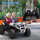 White Dual Motor 24V 2-Seater Kids Ride-On Car with Remote Control and Spring Suspension