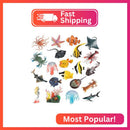kukifun 21-Piece Realistic Marine Creature Playset for Children