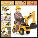 Children's Ride-On Excavator Truck Toy with Functional Shovel and Engine Sounds