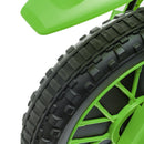 12V Electric Green Dirt Bike Motorcycle Toy for Kids with Training Wheels