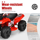 Honeyjoy 6V Red Electric ATV Quad Ride-On Car Toy for Toddlers with LED Lights and MP3