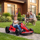 Qaba 24V Red Electric Drift Go Kart for Kids with Dual Motors
