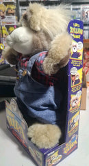 Limited Edition Tyco Talking Plush Bubba Teddy Bear in Overalls 3D Design