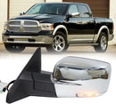 Left Chrome Side Mirror Assembly for 2013 Dodge Ram 1500 2500 3500