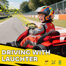 24V Electric Go Kart in Red with Adjustable Seat and Smooth Start at 7.5 MPH