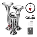 Loud Chrome 3 Trumpet Train Horn Kit for 12/24V Trucks