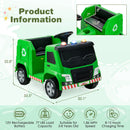 12V Electric Ride-On Recycling Garbage Truck with Remote Control and Accessories