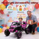 24V Dual-Seater Electric UTV for Kids with Remote Control, LED Lights, and Music