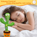 Dancing and Singing Cactus Toy with LED Lights and Voice Recording Features for Kids