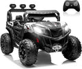 24V Kids Ride-On Toy with Remote Control, Switchable 4WD/2WD, White | 4-Point H