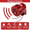 Red Electric Motor Alarm Siren 114dB AC 110V