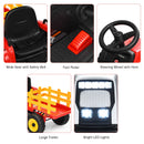 Honeyjoy 12V Red Kids Ride-On Tractor with Trailer, Remote Control, and Lights