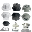 6-Piece Tire Coupler and Axle Connector Set with Motor Assembly and Traction Bands