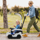 HONEY JOY Mercedes Benz Push Toy Car for Toddlers with Stroller Handle
