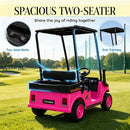 Pink 2-Seater 24V Kids Golf Cart with 2WD and Soft Start Rear Suspension