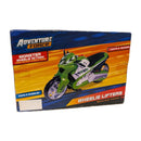 Green Motorcycle Wheelie Lifter with Motorized Lights and Sounds