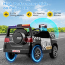 12V Battery-Powered Police Car Ride-On with Remote Control for Kids