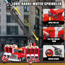 Large 6-in-1 Water Fire Truck Set with Six Race Cars for Kids Ages 3-5
