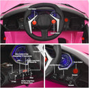 Electric Ride-On Toy Car with Remote Control, LED Lights, and Three Speed Options