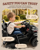 12V Kids Electric Jeep with Remote Control, Bluetooth, and LED Lighting