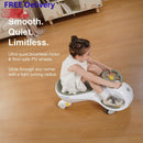 12V Electric Wiggle Ride-On Car for Kids with Quiet Motor, Dual Speeds, LED Lights, and Bluetooth