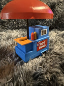 Illuminated Hot Dog Cart Playset with Red Umbrella for Kids Ages 4-7