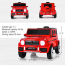 12V Mercedes-Benz G63 Licensed Kids Ride-On Car with Remote Control and Music in Red