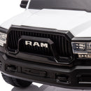 RAM 2500 White Electric Pickup Truck for Kids with Remote Control and 3 Speed Options