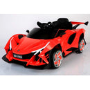12V Remote-Controlled Electric Car for Kids with LED Lights & Bluetooth - Red