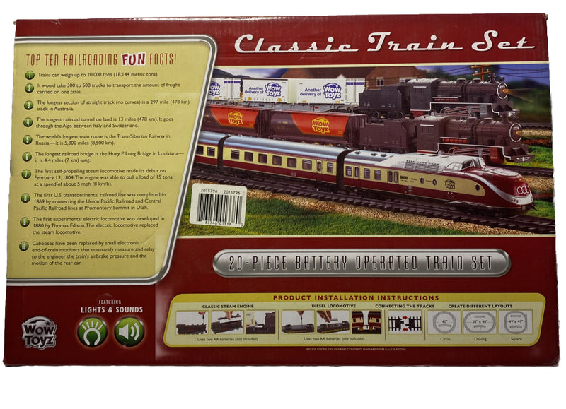 20-Piece Classic Battery-Operated Train Set