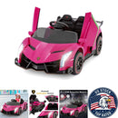 Pink 2-Seater Lamborghini Veneno Ride-On Car for Toddlers with Remote Control