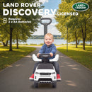Dual Function Ride-On Push Car, Official Land Rover Discovery, White