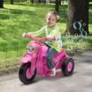 3-Wheel Pink Bubble Motorcycle for Kids with LED Headlight and Music