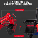 12V Kids' Ride-On Excavator with Trailer and Front Loader, 4-in-1 Remote Control Digger