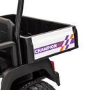 2-Seater 24V Ride-On Golf Cart Truck for Large Kids with Roof, Storage Trunk, and Remote Control