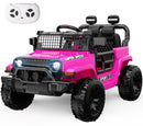 OROFULL 12V Pink Electric Ride-On Car with Remote Control and Music for Toddlers