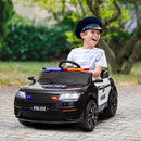 Electric Black SUV Police Car Ride-On for Kids