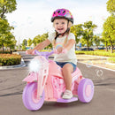 6V Electric Kids Motorcycle Ride-On Car with Bubble Maker and Foot Pedal