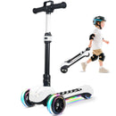 Illuminated Electric Scooter for Children 3-12 Years, Spacious Deck, 3 Height Settings
