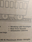 ROLLPLAY Steam Train Ride-On Toy with Tracks for Ages 2-5, 6V, 45lb Weight Capacity