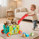 Didklom Interactive Push Toy Wagon for Babies 18 Months and Up with Building Blocks