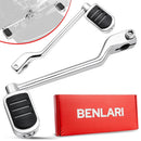 Chrome Shift Peg Set with Stainless Steel Heel Toe for Harley Touring