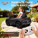 12V Ford Mustang Mach-E Kids Ride-On Car with Remote Control and LED Lights - Black